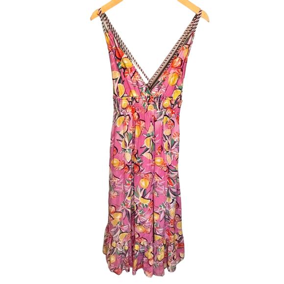 Scotch & Soda Novelty Citrus Print Midi Dress - size 38 (Medium) - Picture 5 of 8